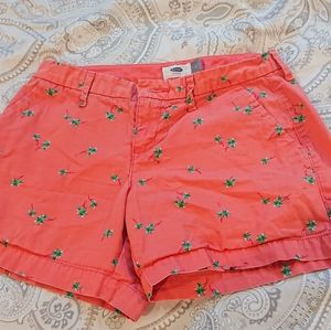 Old Navy Coral Palm Tree Shorts